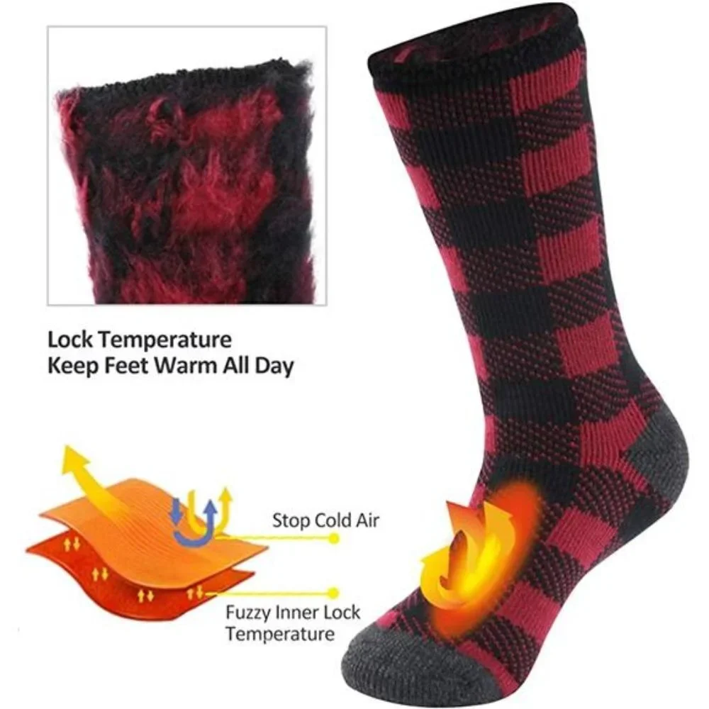2 Pair Women's Warm Winter Thermal Socks Thick Insulated Heated